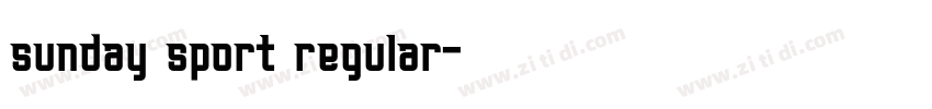sunday sport regular字体转换